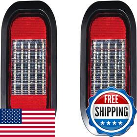 All Star Truck Parts B07l4ybdp8 Qty 2-5x3 Clear/white Rectangle 25 Led Reverse/backup