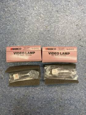 Ambico V-0152 Lot Of 2 Video Lamp Bulb Replacement Nos Oem 100w 120v Camera