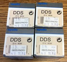 Apollo 018575301156 Projection Lamp Dds 21v 80w - Lot Of 4 Nib H38