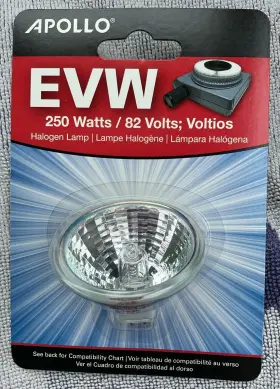 Eva-14210 Apollo Evw14210 Evw Halogen Lamp Bulb 250 Watt/82 Volt