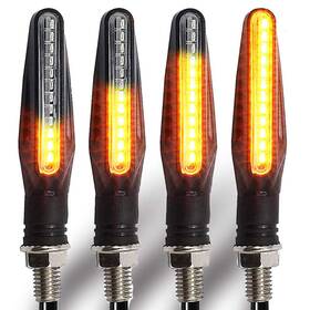 Blyilyb B07gzln7l7 Motorcycle Blinkers Indicator Turn Signal Amber Flowing Sequential