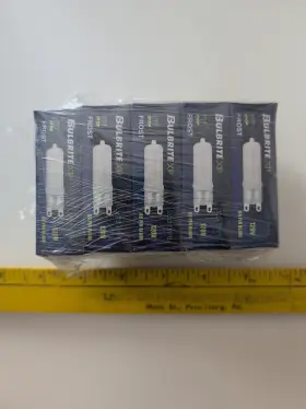 654140 Bulbrite Lot Of 13 Halogen Lamps-q40g9fr-120v 40w -frosted Item #654140