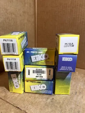 Eiko Ph/111a Lot Of 9 125v 75w Enlarger Bulbs Nos