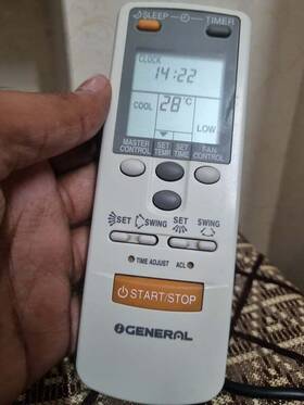 Fujitsu 12345 Replaced Air Conditioner Remote Control Compatible For Asu12r1a Arjw28 A