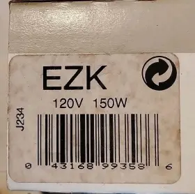 Ge 043168993586 2 Ge-ezk -150w 120v A/v Projector Bulbs