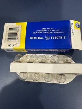 Ge 26549 605 Miniature Bulbs Clear Screw Light Lamp Auto Radio New Box Of 9
