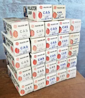 29163 Ge Lot Of 27 Cav Cas Bzw 50w 120v Photo Projection Light Bulbs Lamps Projector