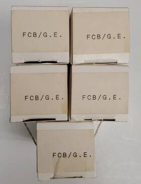 Ge 29598 Lot Of 5 New Quartzline Fcb 120v 600 Watt Projection Lamps