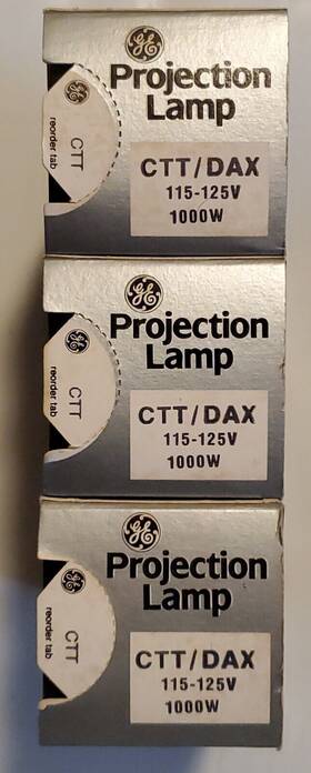 Ge 29939 Nos Lot Of 3 Genuine Ctt Dax 1000w 115-125v Projection Lamps Pn