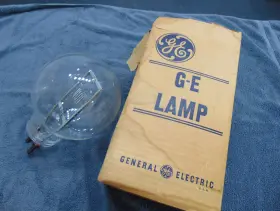 Ge 3200k 5m/g64/7 Vtg Nos Spotlight Lamp/lightbulb 120v 12 Inch Tx 24 Dia Works