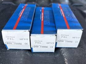 Ge 39769 Lot Of 3 Showbiz Quartzline Halogen Lamp Fel