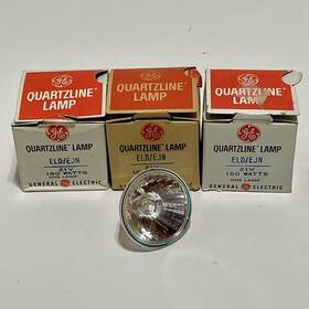 Ge Cg-141-m6 Eld / Ejn 150w 21v Quartzline Lamp Bulb Projection Lot Of 3 Usa