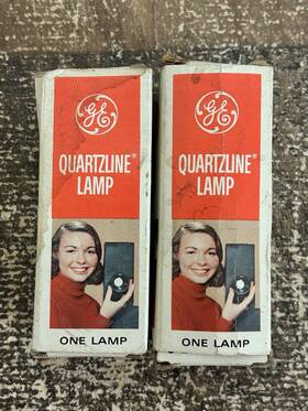 Ge Cg-71-b2 Lot Of 2 New Old Stock General Electric Dze/fds 24v 150 Watt Quartzline Lamps