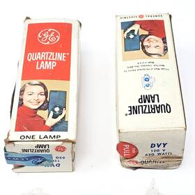 Ge Cg71-b1 Dvy 650w 120v Quartzline Lot Of 2 Projection Light Bulb Projector Read