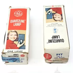 Cg71-b1 Ge Dvy 650w 120v Quartzline Lot Of 2 Projection Light Bulb Projector Read