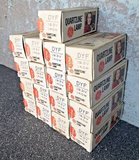 Ge Or Sylvania 35123 Lot Of 17 Dyf 140w 19.3v Photo Projection Light Bulbs Studio Lamp Projector New