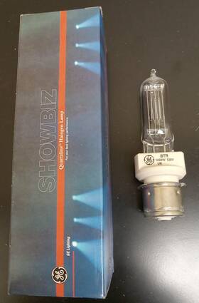 Ge Q1000t7/4cl/2p Btr 1000w 120v Stage/studio Lamp Med Prefocus Base