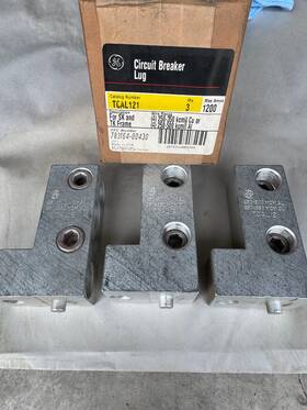 Ge Tcal121 Set Of 3 Lug Kit 1200a Or Less New In Box With Free Shipping