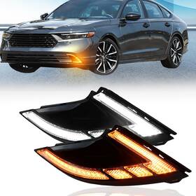 Geegeetop B0chypsky3 Switchback White/amber Led Front Bumper Fog Daytime Running Lamp