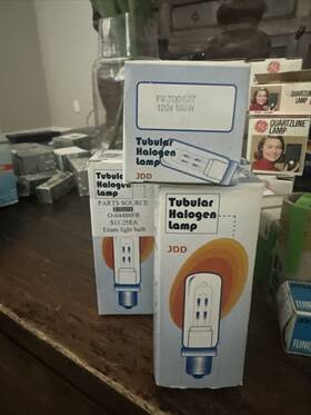Genius 019627954421 Lot Of 4 Lamp Halogen Tubular E27 120v 100w