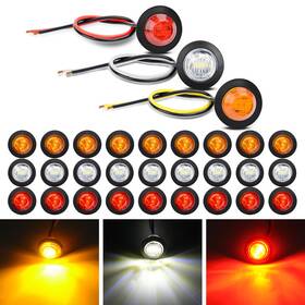 Gooacc B0chnpk935 3/4 Inch Bullet Side Marker Light 30pcs Red Amber White Round Clearance