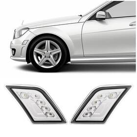 Hecasa B0djs99tcw Pair Led Side Marker Lights Compatible 2008-2011 Mercedes-benz C300 C350
