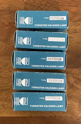 Hirori Gys.35130v35w 5 Tungsten Halogen Lamps Type Gy6.35130v35w