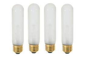 Kor Kor25t10 Tubular 25t10/120v Medium E26 Base Incandescent Light Bulb 40w Pack 4