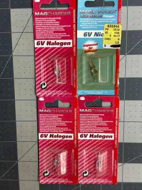 Lr00001r Maglite New 4-pack Lot Magcharger 6v Halogen Lamp Rechargeable Flashlight Bulb
