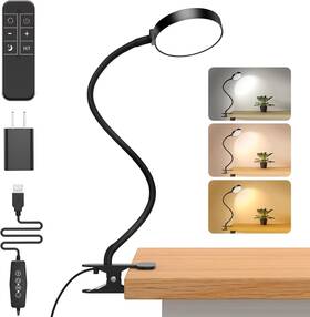 No Tbl236rf-bk-us Reading Light With Remote Led Desk Lamp Clip On
