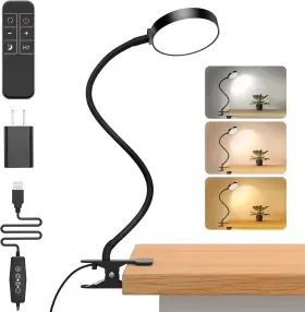 Tbl236rf-bk-us No Reading Light With Remote Led Desk Lamp Clip On