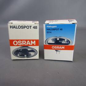 Osram 050300223254 Halogen Halospot 48 Gy4 Lamps Lot Of 2 New 20w 12v Bulbs
