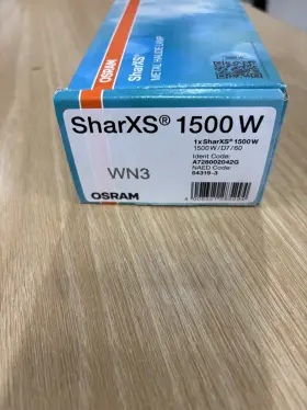 Osram 050300508788 Sharxs 1500 Watt / D7 60 Clear Metal Halide Short Arc Lamp