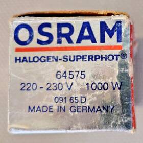 Osram 09165d 64575 Nos Halogen-superphot 220-230v 1000w 091 65 D Made In Germany