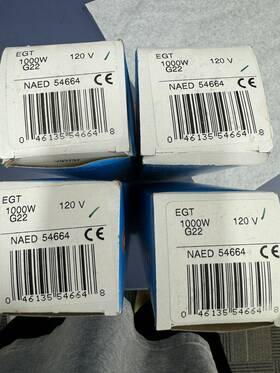 Osram 1000w 54664 Halogen Photo Optic Lamp Bulb Naed Egt 1000 W 120 V G22 J678