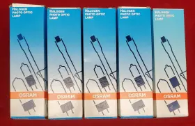 54652 Osram Lot Of 5 120v 750 Watt Egg Halogen Photo Optic Lamps