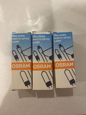 Osram 54835 New Halogen Photo Optic Lamp 600w 125v Gy9.5 Naed 3 Pcs