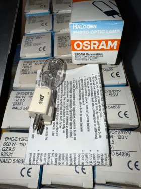 Naed-54836 Osram Lot Of 21 Pcs - Bhc/dys/dyv Halogen Photo Optic Lamps New