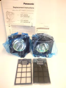 Et-lad55lw Panasonic Oem Projector Light Bulbs Model Twin Pack