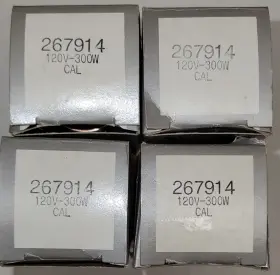 267914 Philips Lot Of 4 New Cal Cal/cxp 120v 300 Watt Projection Lamps