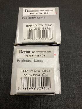Rexim 928692329152 Efp Projector Lamp Projection Light Bulb 12v 100w Brand 2 New In Box