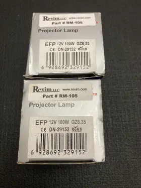 100w Rexim 928692329152 Efp Projector Lamp Projection Light Bulb 12v Brand 2 New In Box