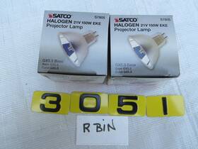 Satco S7805 Halogen 21v 150w Eke Projector Lamp Lot Of 2
