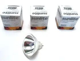 T0050-su Sunlite Lot Of 3 Efp 100w/mr16/12v/gz6.35 100w 12w Bi-pin Projector Lamps