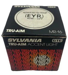 42mr16 Sylvania Gte Tru-aim Accent Light Bulb Mr-16 42mr16/q/nsp Eyr 42w 12v