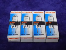 Gy6.35 Sylvania 50t4q/cl Lot Of 4 Halogen Bulb / Lamp Bi-pin 50w 12v 58675