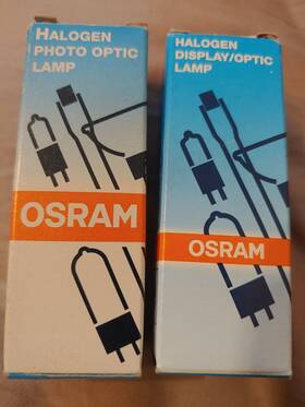 Sylvania 54580 Lot Of 2 Osram Halogen Photo Optic Lamp 500w 120v Naed 54875 New