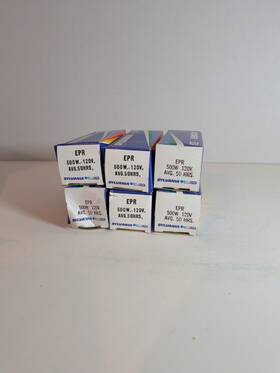 Sylvania 54829 Epr 500w 120v Photo Projection Lamp Light Bulb Studio 50-hour 6pc
