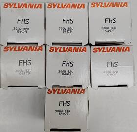 Sylvania 54979 Lot Of 7 New Fhs 82v 300w Halogen Projector Lamps