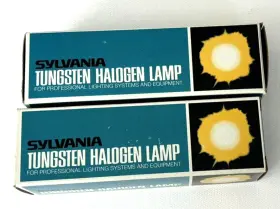 5615 Sylvania Lot Of 2 New/old Stock Gte Tungsten Halogen Lamps Fad 650w 120v #5615